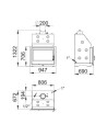 Insert à bois HYDRO-BRONPI-80-E-  27/22 kw