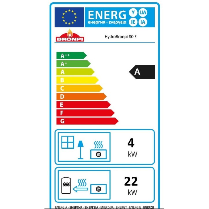 Insert à bois HYDRO-BRONPI-80-E-  27/22 kw