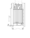 Insert cheminée MAJA 8 BS vitre à gauche 180 mm