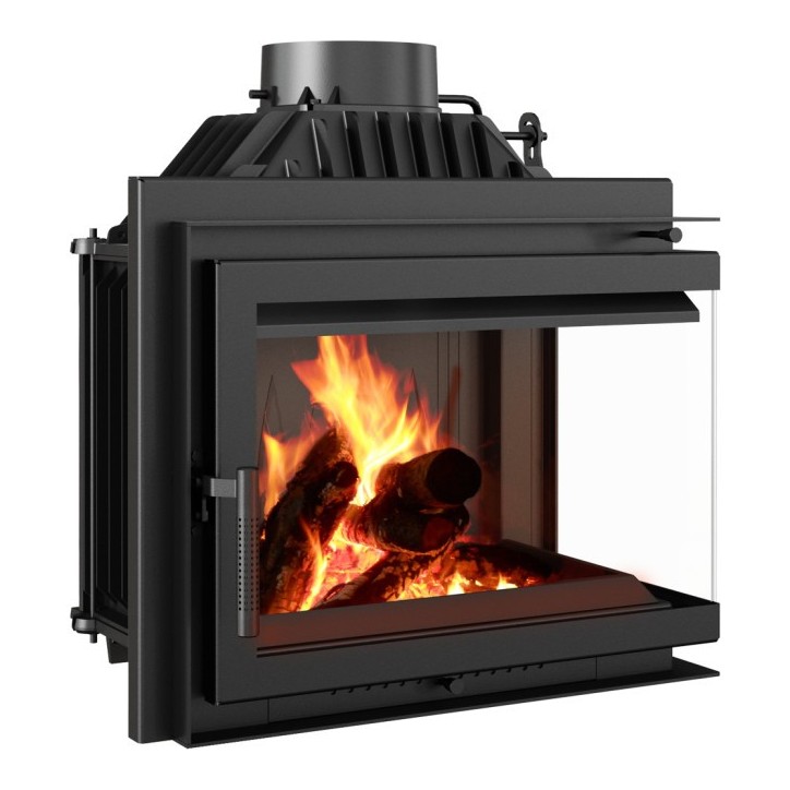 Insert cheminée SMART MS 8 BS 150mm vitre à droite