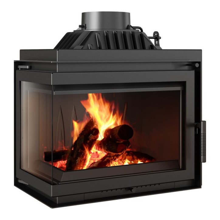 Insert cheminée SMART MS 8 BS 150mm vitre à gauche