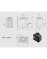 Insert cheminée SMART MS 8 BS 150mm vitre à gauche