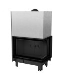 Insert cheminée MBM 10 BLACK BS vitre à droite ouverture relevable + 2 bouches recuperateur