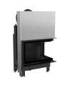 Insert cheminée MBM 10 BLACK BS vitre à droite ouverture relevable + 2 bouches recuperateur