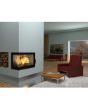 Insert cheminée d'angle LEVIO 17 kw