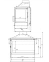 Insert cheminée d'angle LEVIO 17 kw