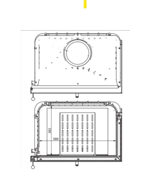 Insert cheminée d'angle  levio II - 17 kw