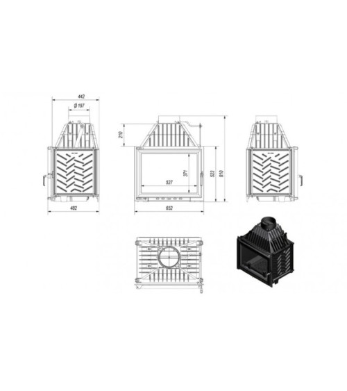 Insert cheminée à bois ZORIA 15 kW
