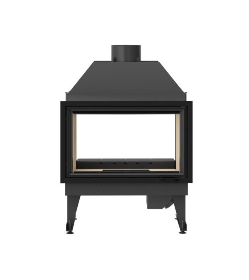 Insert cheminée à bois MOLDI 19 kW  vision sur 2 côtés