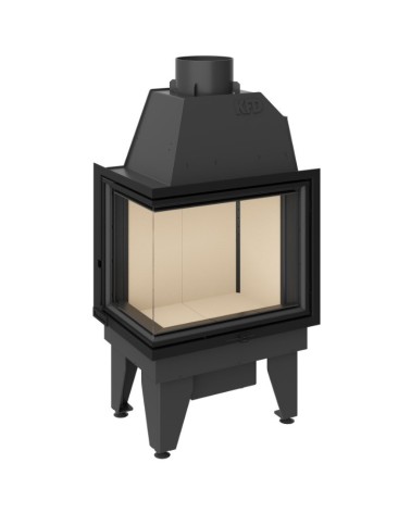 Insert cheminée à bois LINE 15 kW 2 vitres version gauche