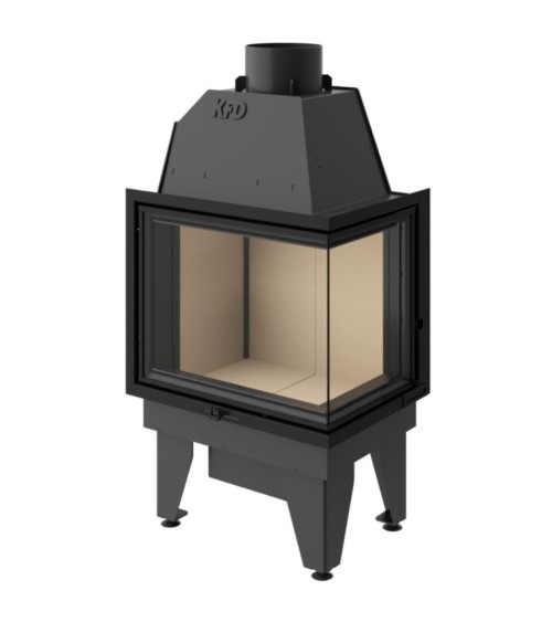 Insert cheminée à bois LINE 15 kW 2 vitres version droite