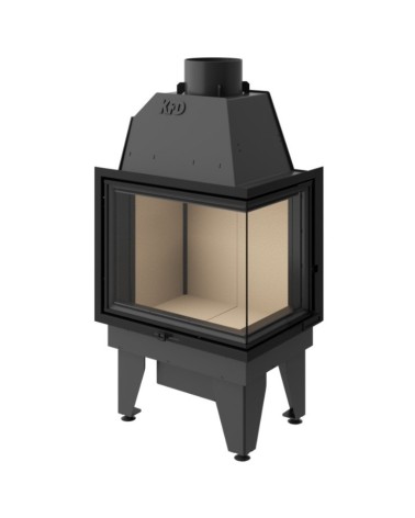 Insert cheminée à bois LINE 15 kW 2 vitres version droite