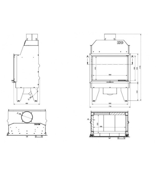 Insert cheminée à bois SIDRA 17 kW