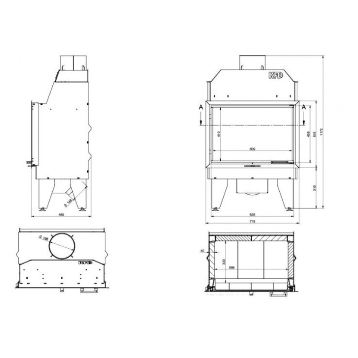 Insert cheminée à bois SIDRA 17 kW Insert cheminée à bois SIDRA 17 kW