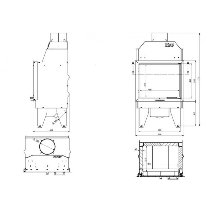 Insert cheminée à bois LINE 15 kW Insert cheminée à bois LINE 15 kW