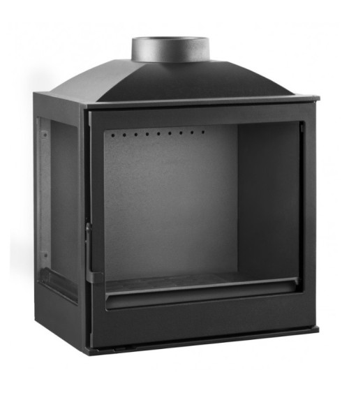 Insert cheminée à bois VILIA déflecteur automatique 11 kW 2 vitres version gauche