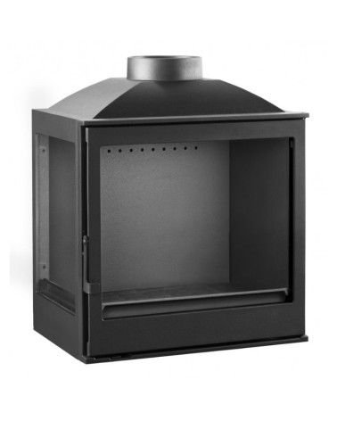 Insert cheminée à bois VILIA déflecteur automatique 11 kW 2 vitres version gauche