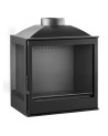 Insert cheminée à bois VILIA déflecteur automatique 11 kW 2 vitres version gauche