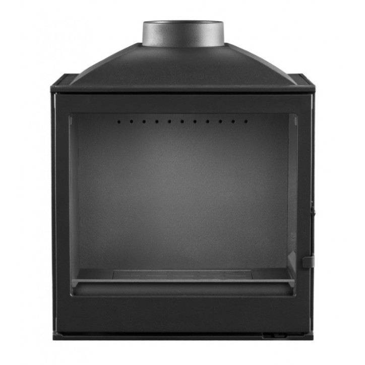 Insert cheminée à bois VILIA déflecteur automatique 11 kW 2 vitres version gauche