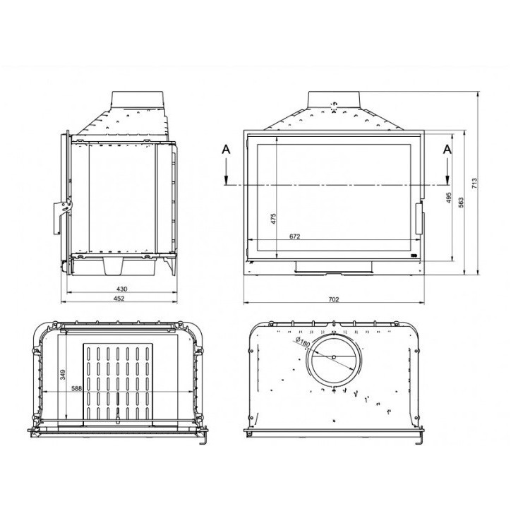Insert cheminée à bois KFD ECO MAX 14 - 11,5KW Insert cheminée à bois KFD ECO MAX 14 - 11,5KW