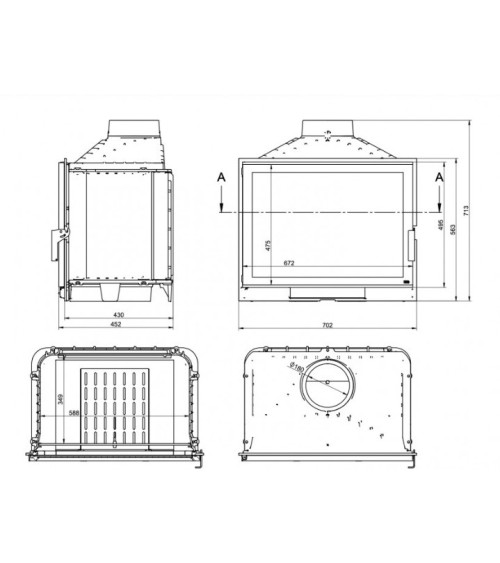 Insert cheminée à bois KFD ECO iMAX 14 - 11,5KW