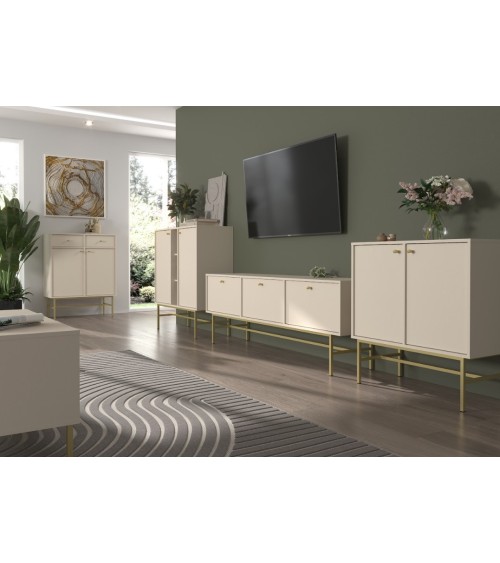 Buffet TOKYO beige 80 cm 2 portes
