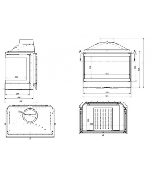 Insert cheminée à bois KFD ECO MAX 7 3F basic