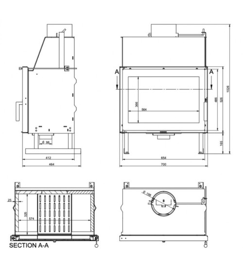 Insert cheminée à bois KFD ECO 70