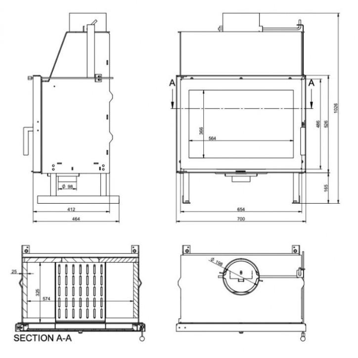 Insert cheminée à bois KFD ECO 70