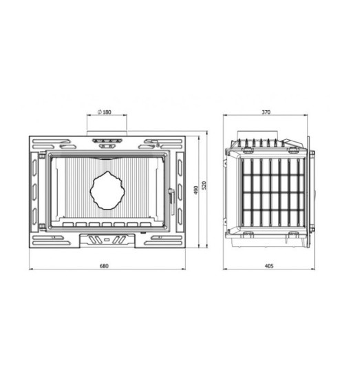 Insert cheminée à bois W9-9,8kW ECO
