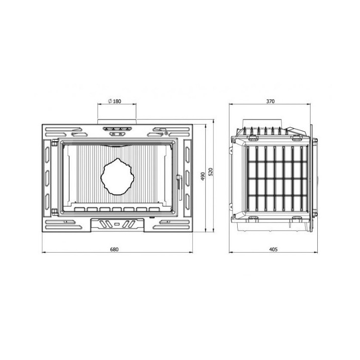 Insert cheminée à bois W9-9,8kW ECO