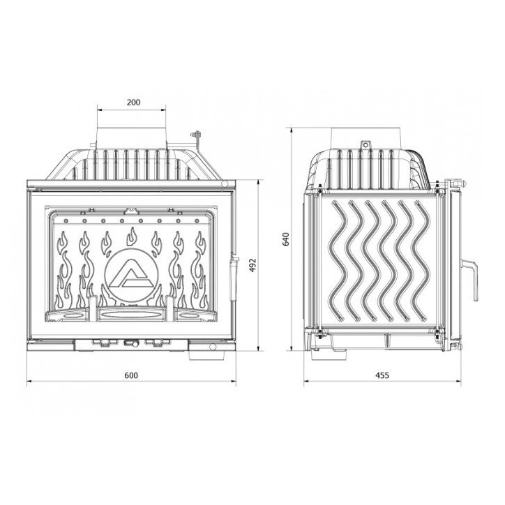 Insert cheminée à bois W17-12,3kW ECO