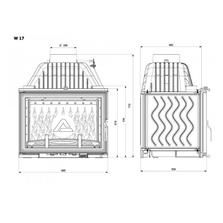 Insert cheminée à bois W17-16,1kW ECO Insert cheminée à bois W17-16,1kW ECO