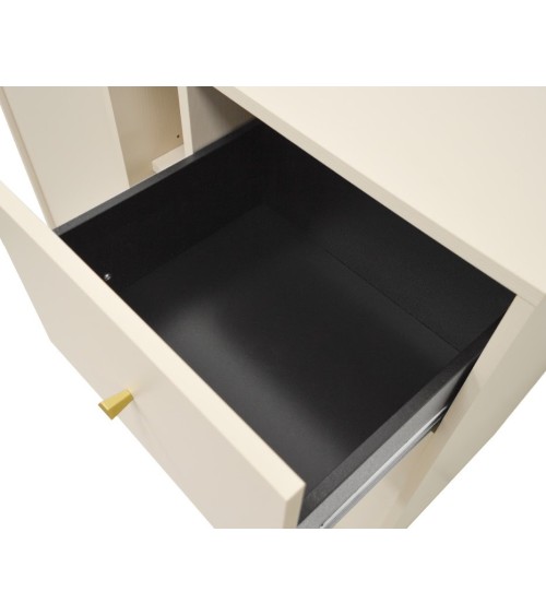 Buffet TOKYO beige 80 cm 2 portes + 2 tiroirs