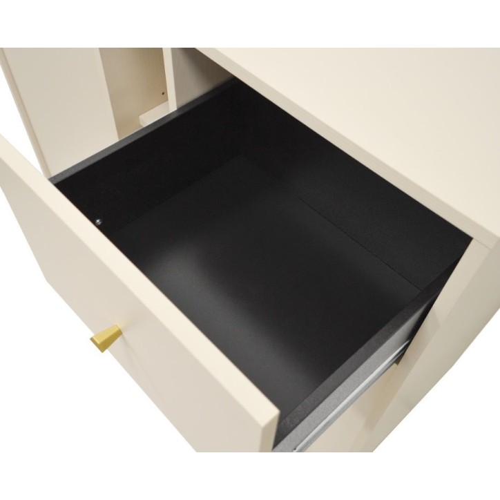 Buffet TOKYO beige 80 cm 2 portes + 2 tiroirs