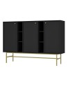 Buffet TOKYO graphite 160 cm 3 portes + 2 niches