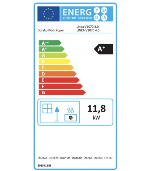 Insert cheminée à bois KFD Linea V 1070 3.0,  11 kW