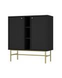 Buffet TOKYO graphite 100 cm 2 portes + 1 niche