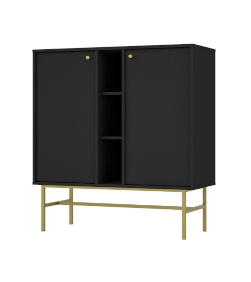 Buffet TOKYO graphite 100 cm 2 portes + 1 niche