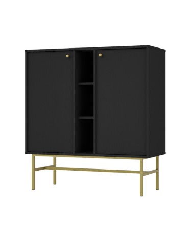 Buffet TOKYO graphite 100 cm 2 portes + 1 niche