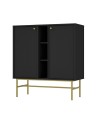 Buffet TOKYO graphite 100 cm 2 portes + 1 niche
