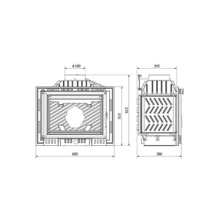 Insert cheminée à bois W6 10,1 kW ECO Insert cheminée à bois W6 10,1 kW ECO