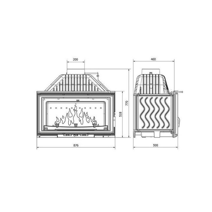 Insert cheminée à bois W15 16.3 kW ECO Insert cheminée à bois W15 16.3 kW ECO