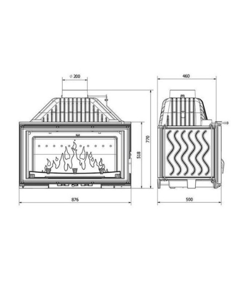 Insert cheminée à bois W16-16.3kW ECO