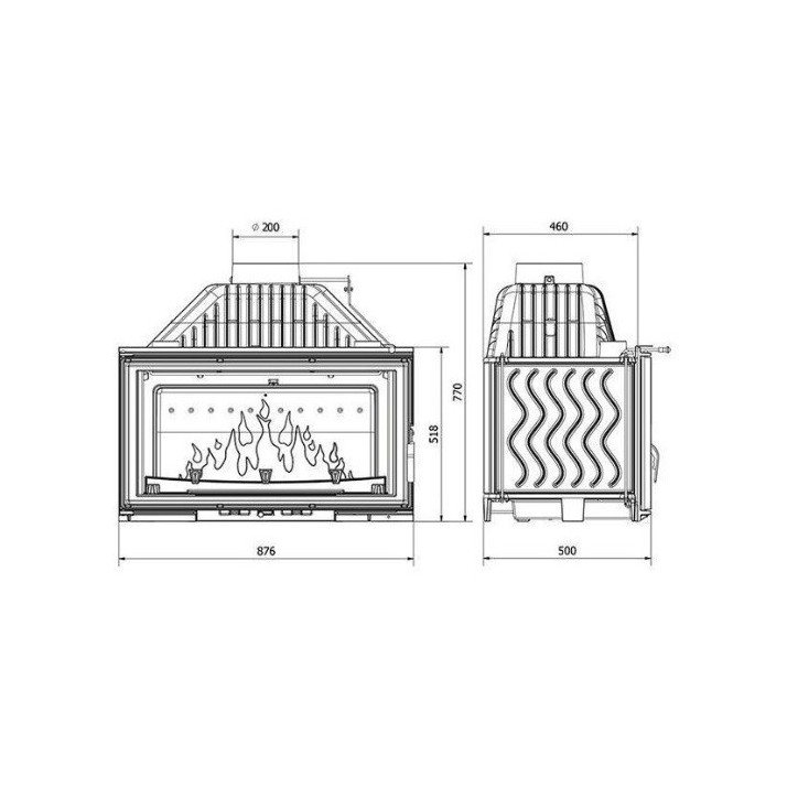 Insert cheminée à bois W16-16.3kW ECO Insert cheminée à bois W16-16.3kW ECO