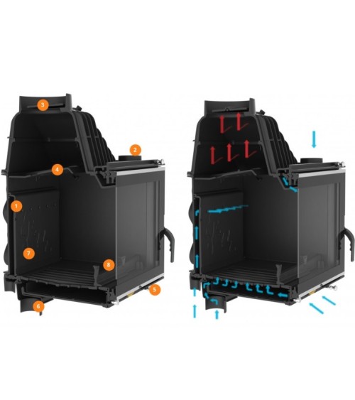 Insert cheminée à bois W16-16.3kW ECO