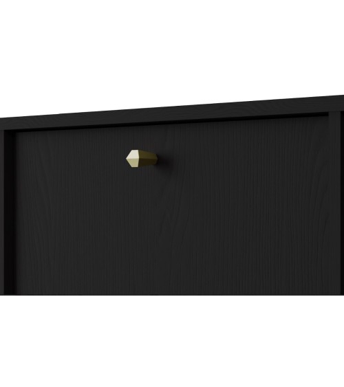 Buffet TOKYO graphite 100 cm 1 porte + 1 niche + 3 tiroirs