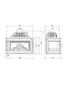 Insert cheminée à bois W16LB-13.5kW ECO COIN GAUCHE