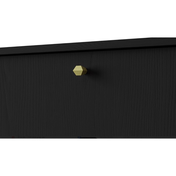 Buffet TOKYO graphite 100 cm 1 porte + 1 niche + 3 tiroirs