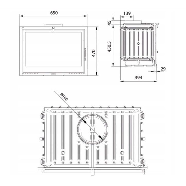 Insert cheminée à bois ATLAS 14 KW Insert cheminée à bois ATLAS 14 KW